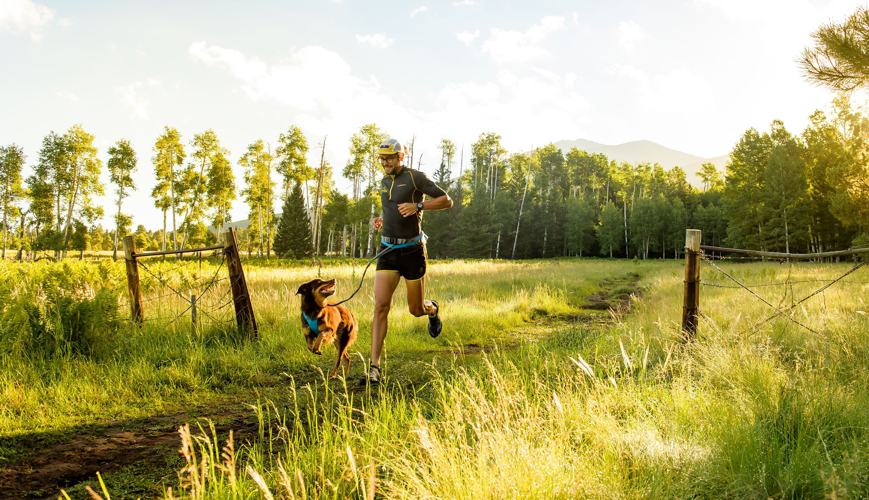 Runner with his dog