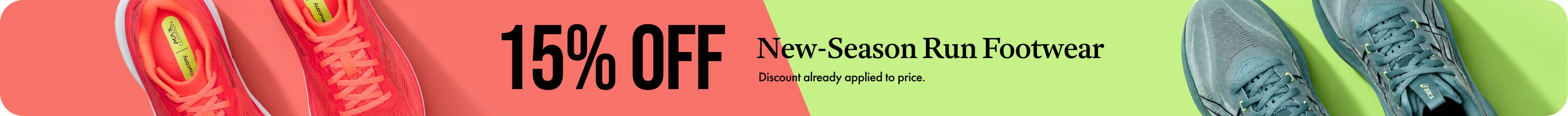 Shop 15% off new season run footwear