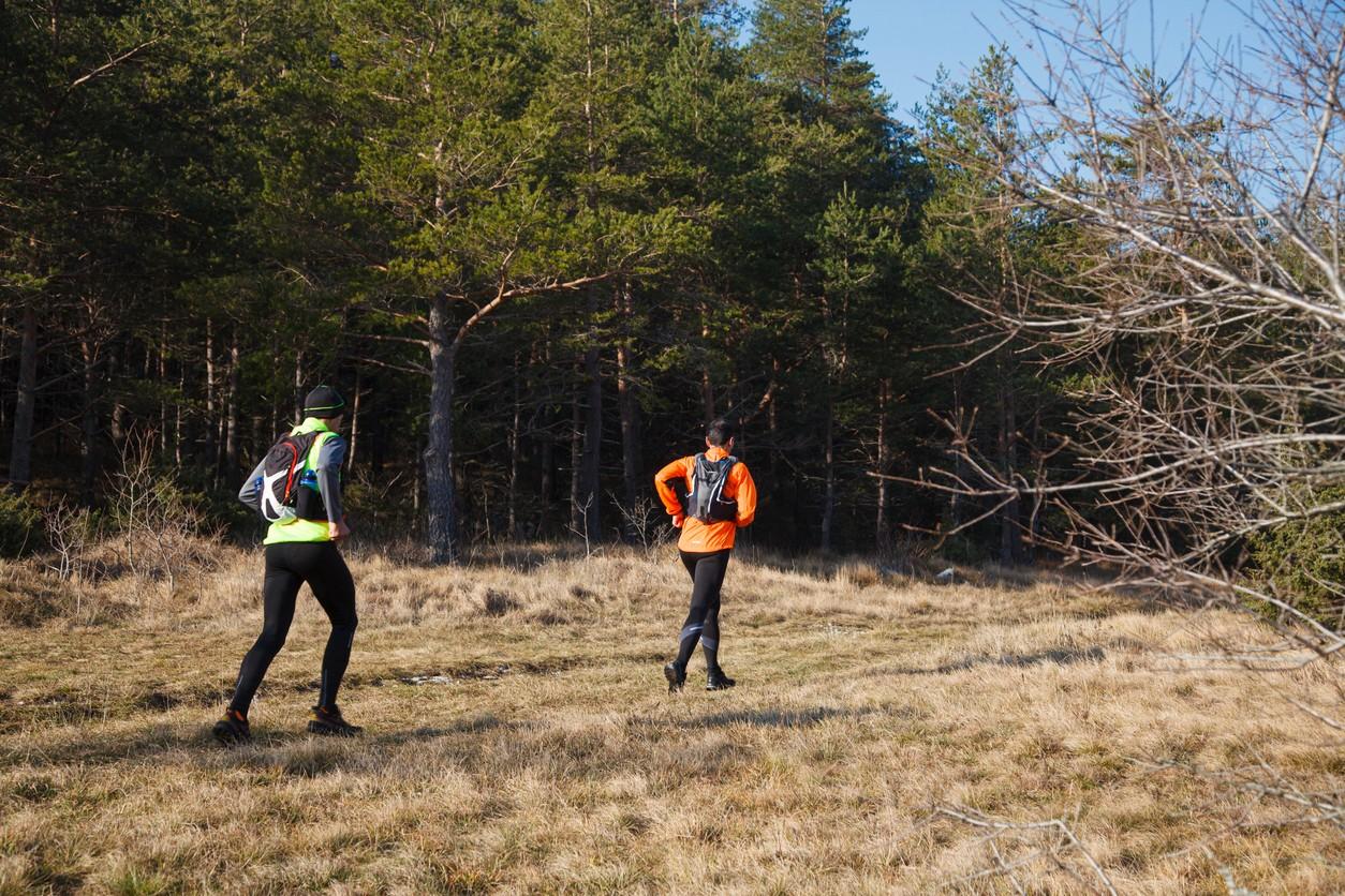 man wearing a hydration vest