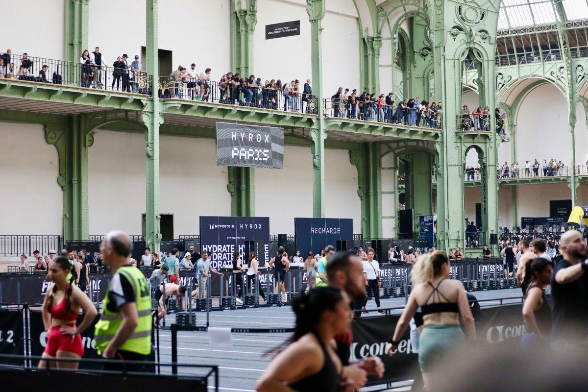 People running in the Hyrox event 
