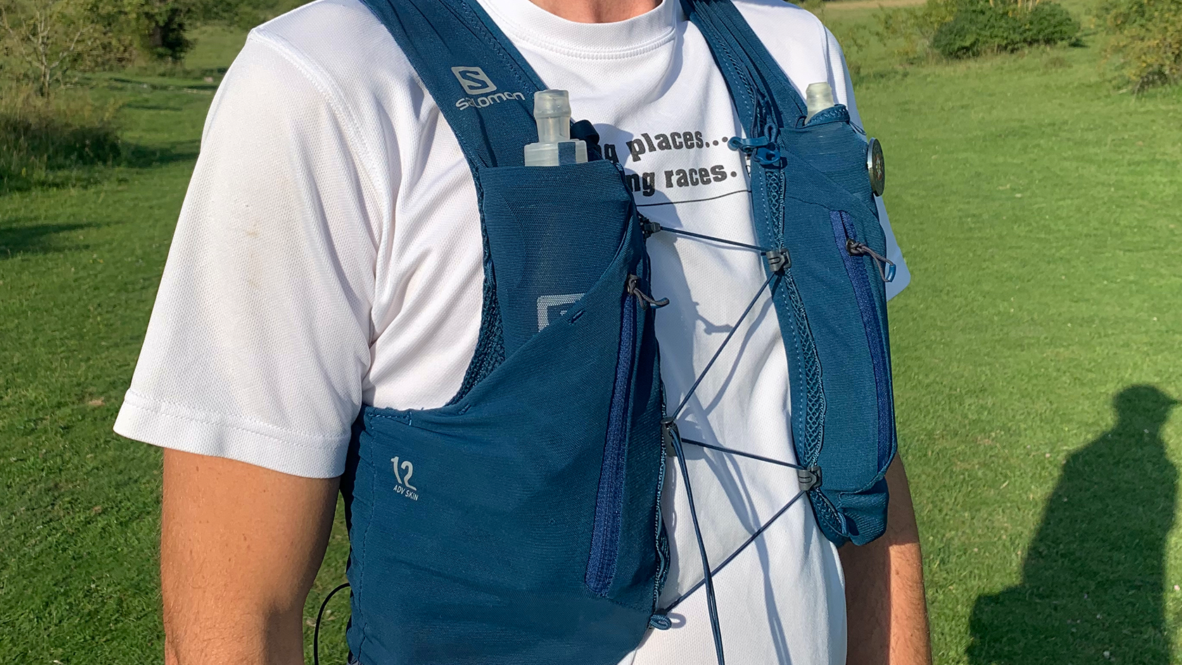 man wearing a hydration vest