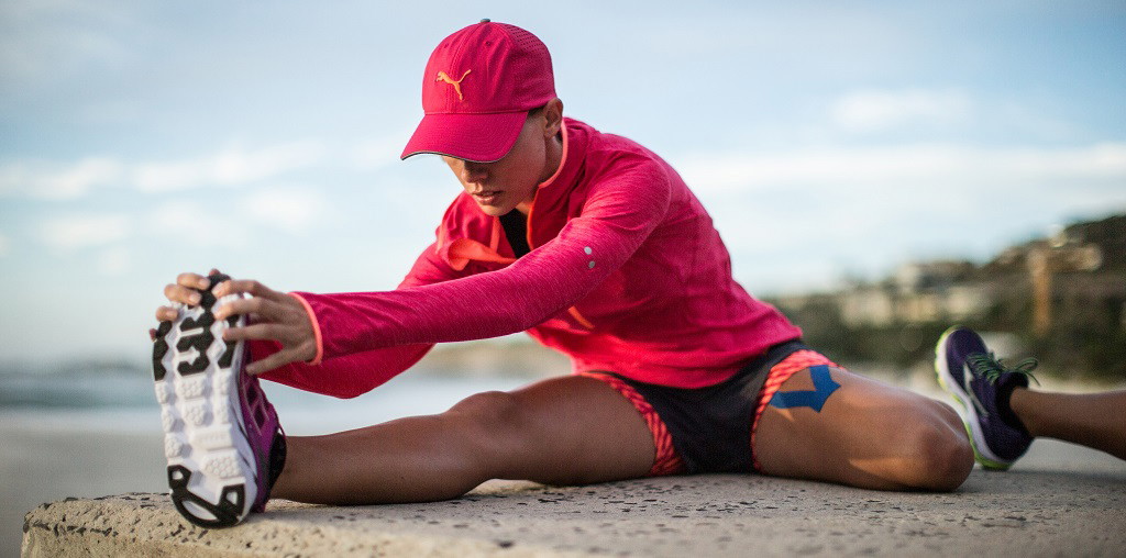 Runner streching 