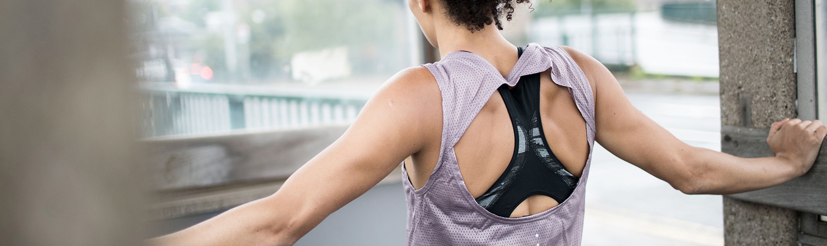 woman wearing a sport bra