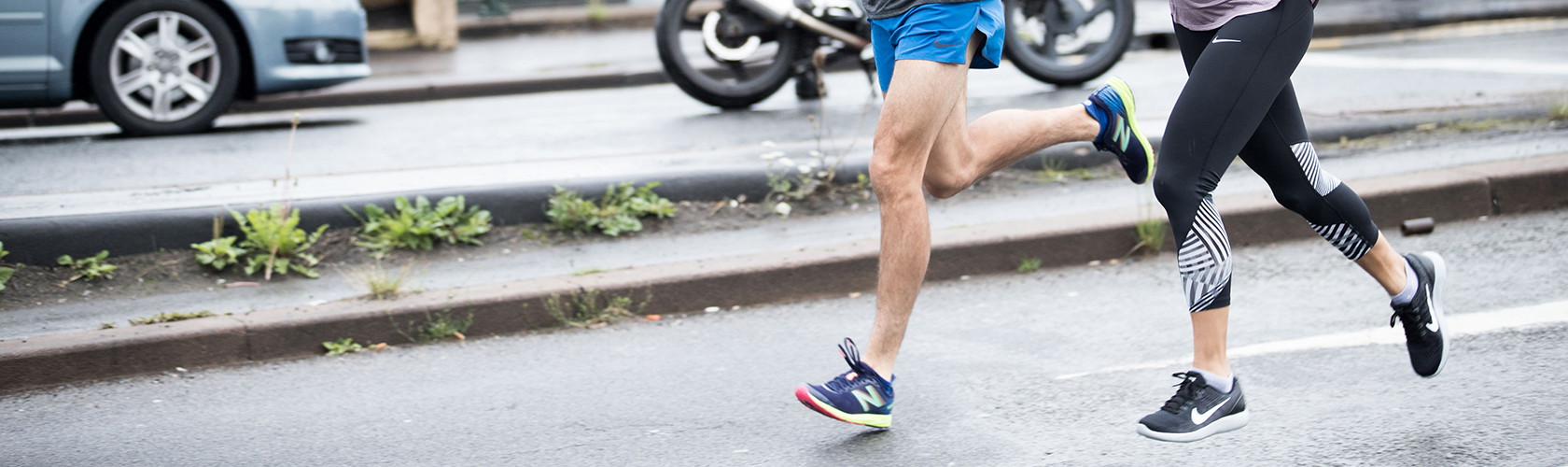 Man road running