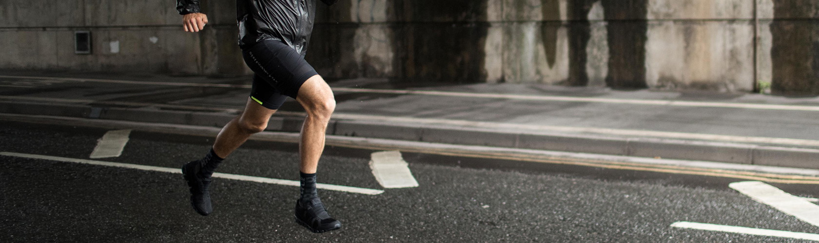 Man road running
